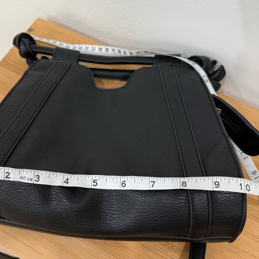 Anthropologie Terrance Mini Knotted Crossbody Bag Black Faux Leather NWT - Picture 9 of 10